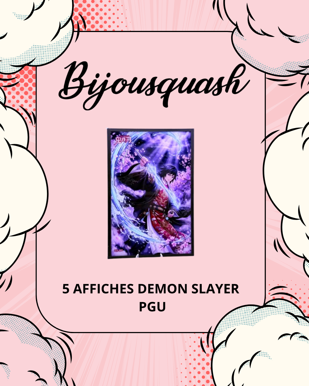5 affiches Demon Slayer PGU