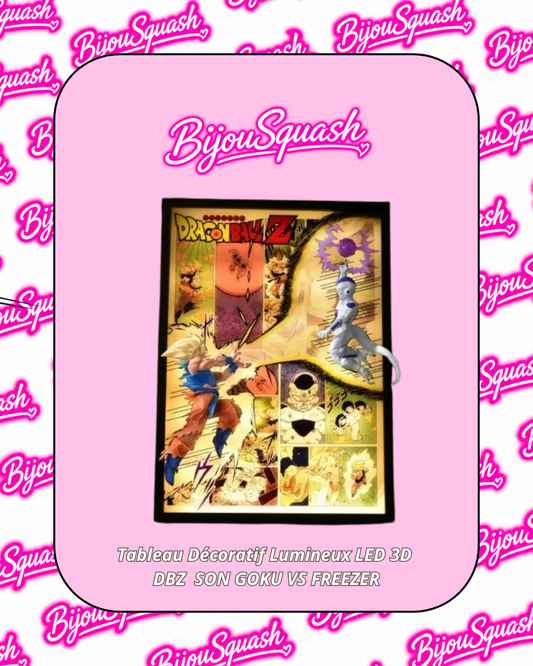 Tableau Décoratif Lumineux LED 3D  DBZ  SON GOKU VS FREEZER