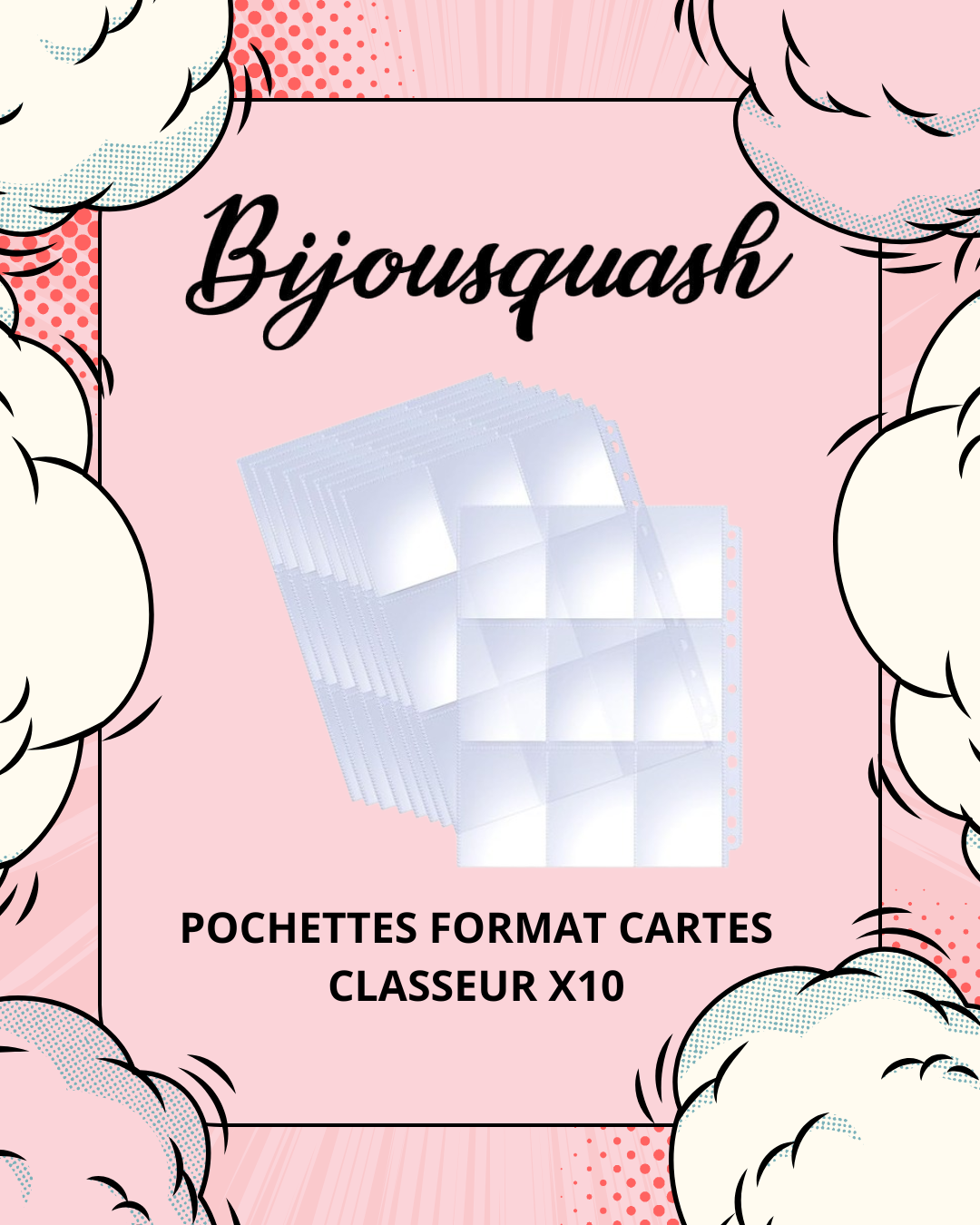 POCHETTES FORMAT CARTES CLASSEUR X10