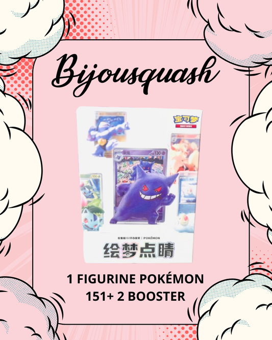Coffret Pokémon Collect 151 Journey – Figurine et Carte brillante + 2 Boosters (Chinois 2025)